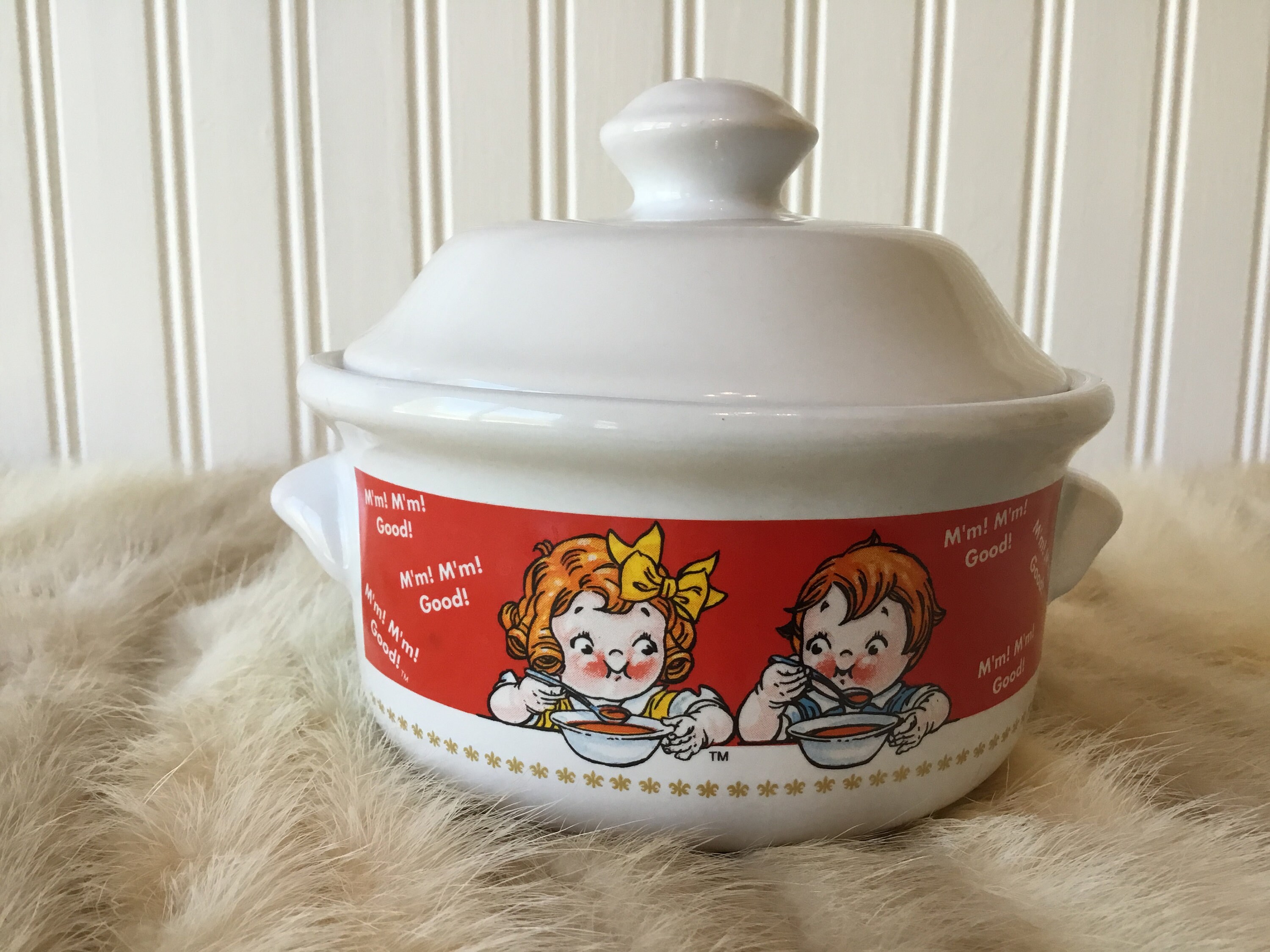 Vintage Campbells Soup Bowls with Lids Set of 2 Campbells Etsy