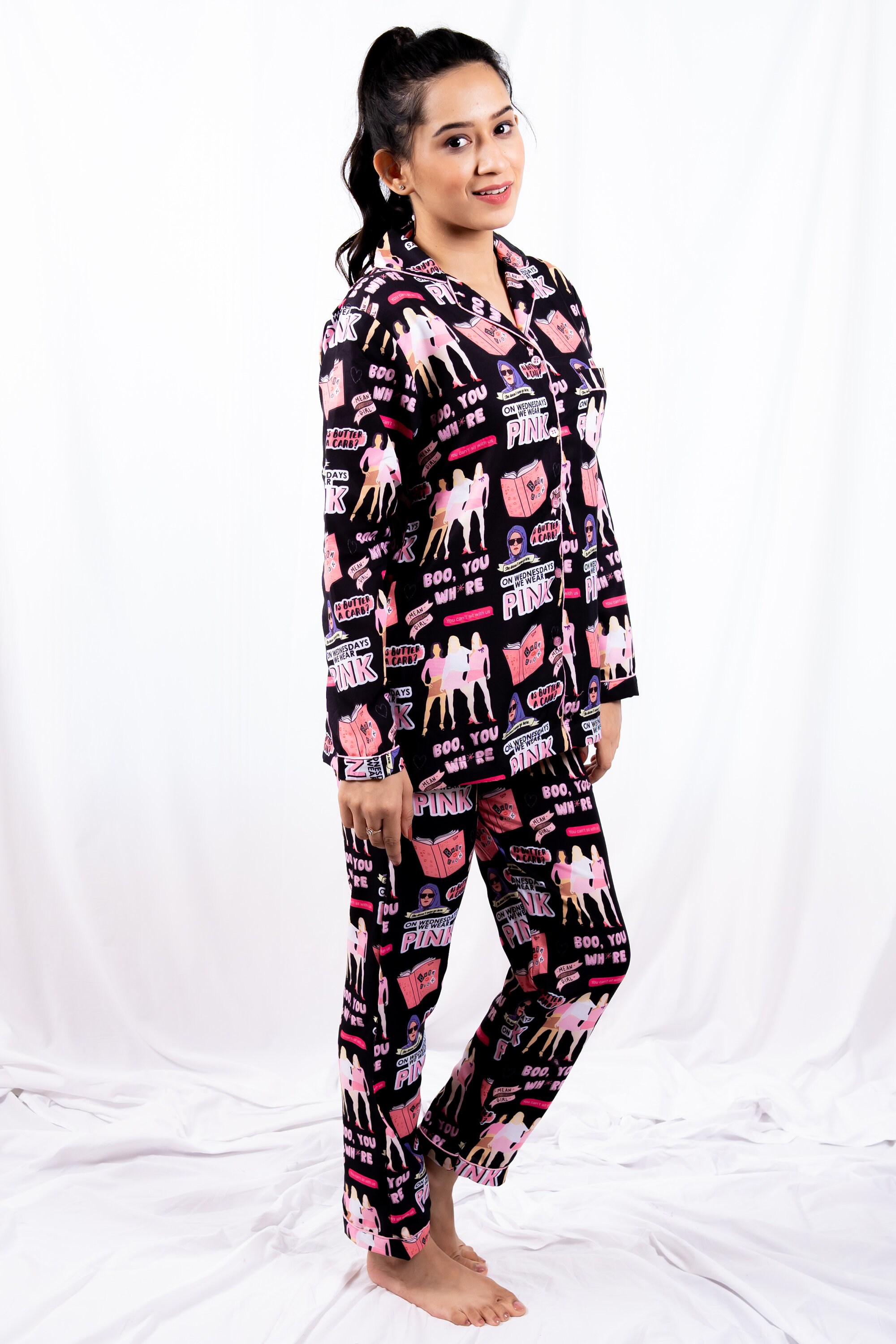 pink night wear