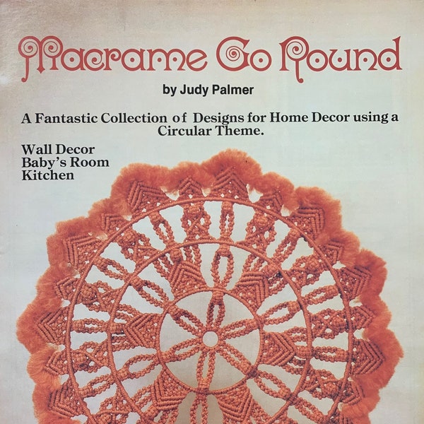 Macrame Patterns Book PDF Macrame Go Round Vintage Digital Download Wall Hangings Mobile Towel Ring Lampshade Patio Furniture 70s