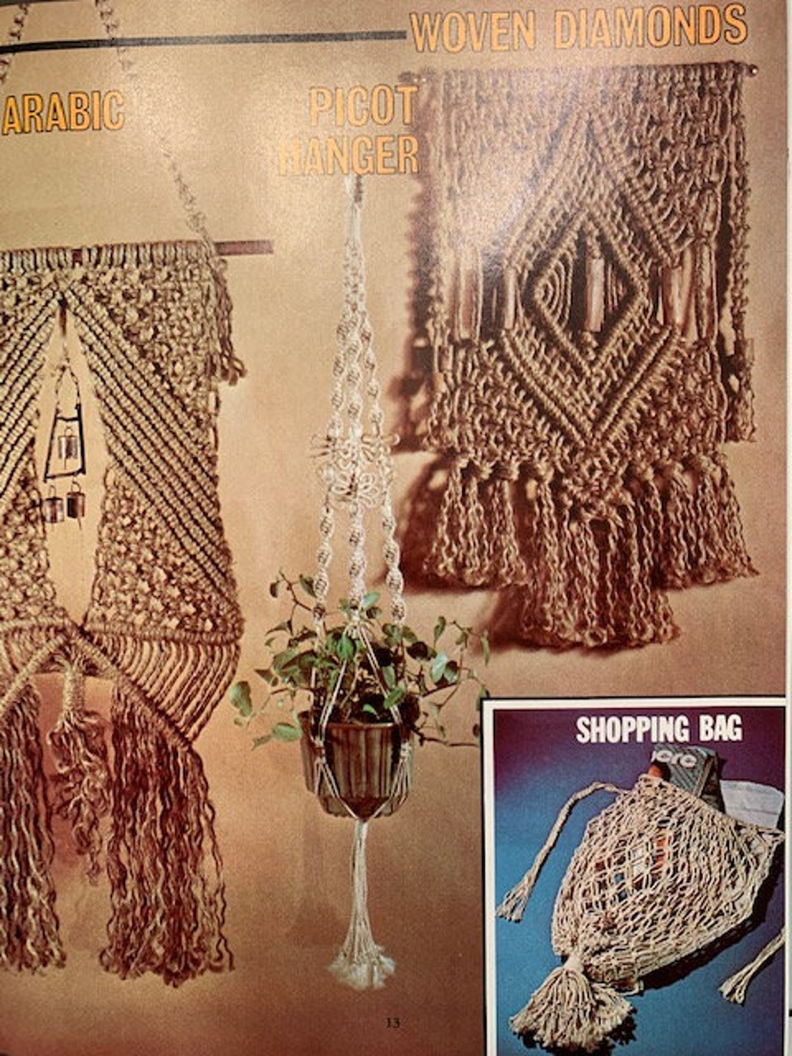 Macrame Patterns Book PDF Macrame Enthusiasts Vintagedigital Download Pot Plant Hanger Holders