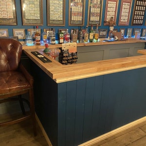 Oak home drinks bar