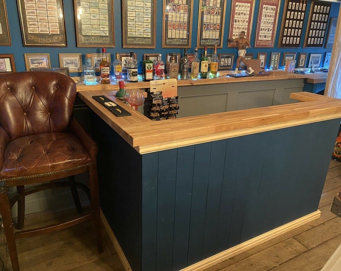 Oak Home Drinks Bar Etsy UK