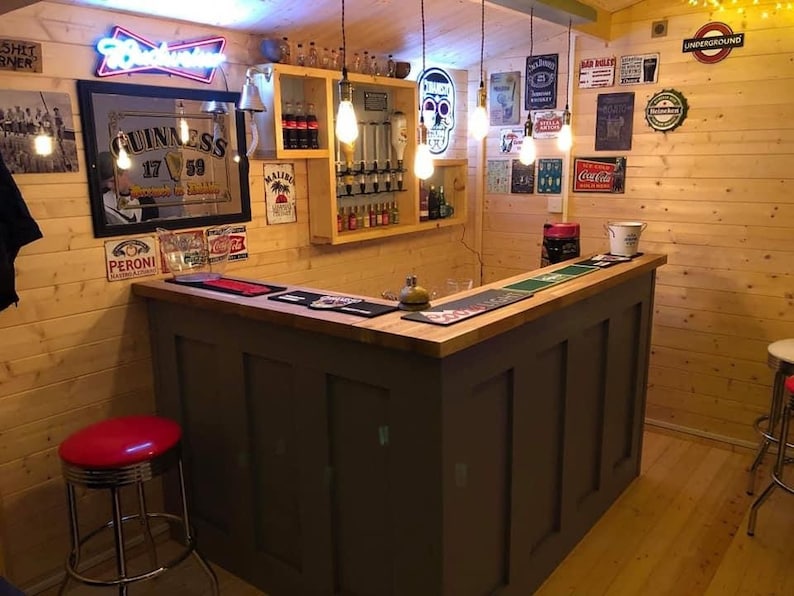 Oak Home Bar Man Cave Bar Bar Counter. Etsy UK