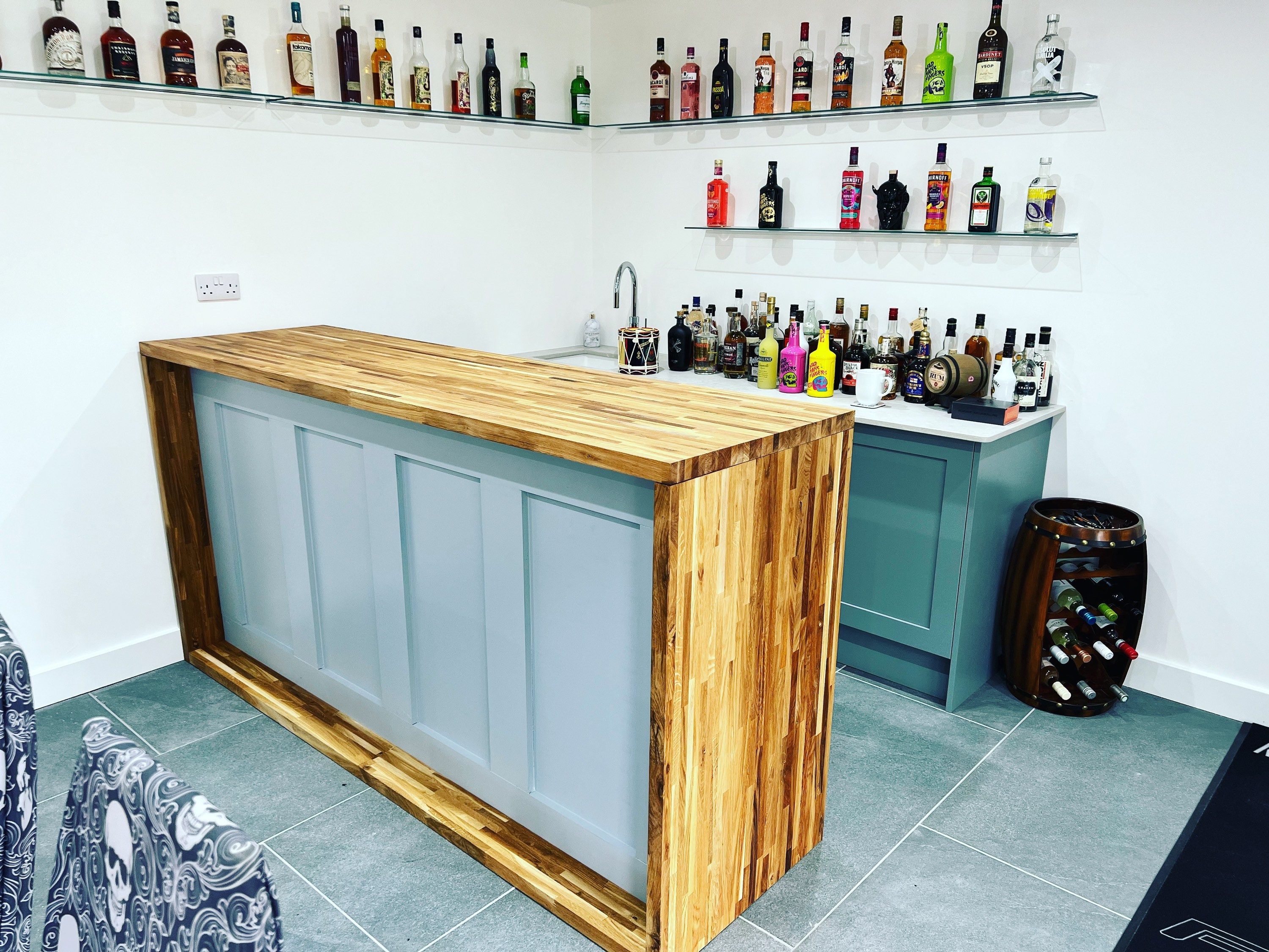 Solid Oak Home Bar Man Cave Bar Front Bar Only Etsy UK