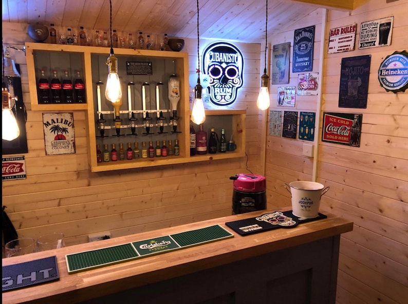Oak Home Bar Man Cave Bar Bar Counter. Etsy UK