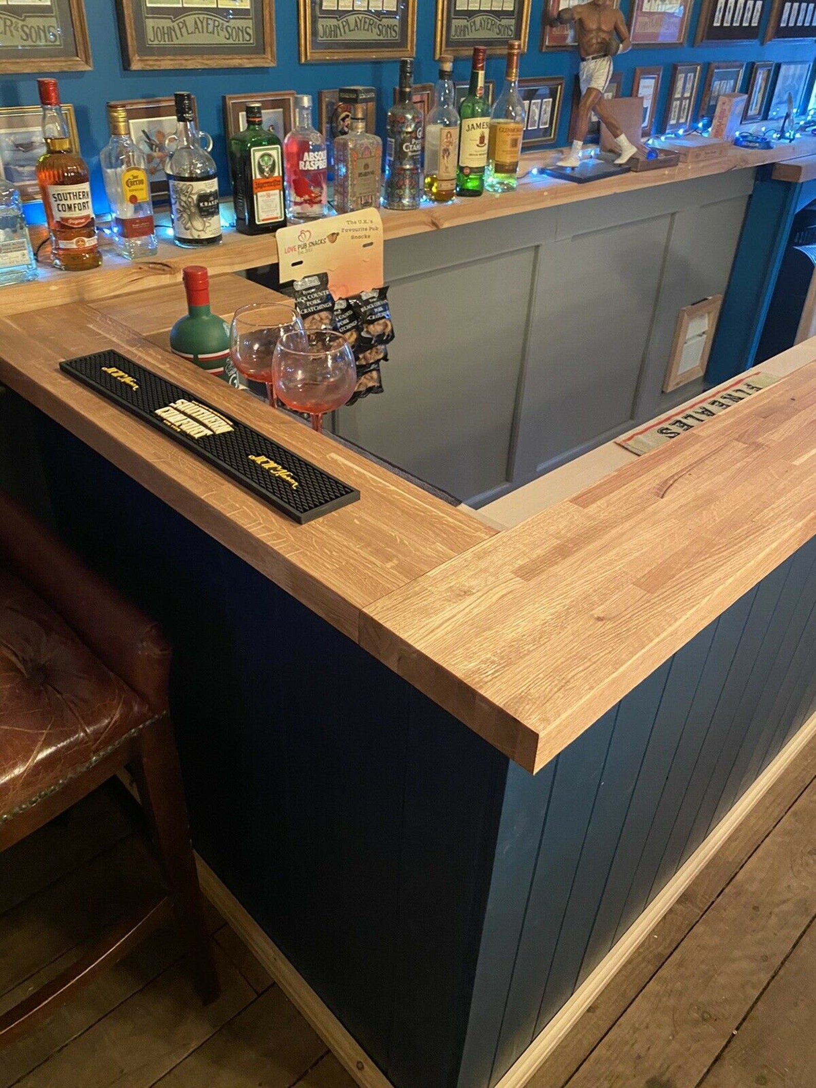 Oak Home Drinks Bar 5x3 Etsy UK