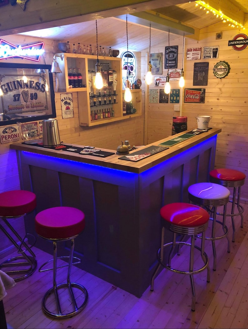 Oak Home Bar Man Cave Bar Bar Counter. Etsy UK