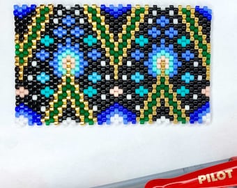 Beaded Pen Wrap Pattern, Peyote Pen Wrap Pattern, Peyote Pen Cover Pattern, Pen Wrap Pattern, Peyote Pen Wrap, Pen Cover Pattern, Peyote