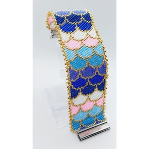 Peyote Beaded Bracelet Pattern, Peyote Mermaid, Mermaid Bracelet Pattern, Peyote Stitch Bracelet Pattern, Ombre Peyote Bracelet Pattern, Pdf