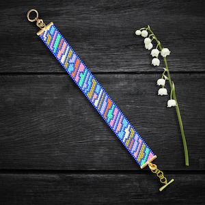 Valletta - Peyote Beaded Bracelet Pattern, Peyote Pattern, Miyuki Delica Bracelet Pattern, Even Count Peyote Bracelet Pattern