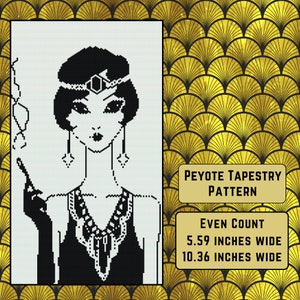Art Deco Peyote Tapestry Pattern, Bead Tapestry Pattern, Peyote Tapestry, Peyote Tapestry Pattern, Art Deco Peyote Pattern