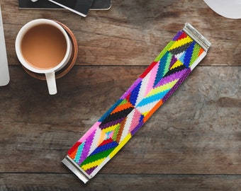 Kaleidoscope - Even count peyote stitch bracelet pattern, Beaded bracelet pattern, peyote stitch bracelet pattern