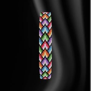 Peyote Bracelet Pattern for Bead Bracelet, Peyote Stitch Bracelet Pattern, Miyuki Delica Pattern, Even Count Peyote Bracelet Pattern, Pdf