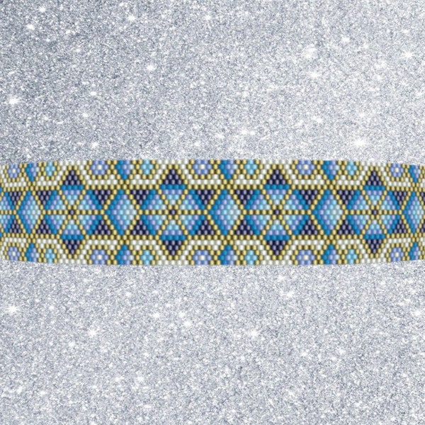 Peyote Bracelet Pattern for Bead Bracelet, Peyote Stitch Bracelet Pattern Miyuki Delica Pattern, Seed Bead Bracelet Pattern Pdf Bead Pattern