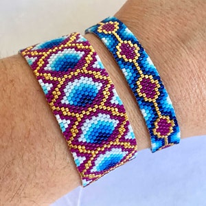 Patrón de pulsera de peyote, patrón de peyote, patrón de cuentas de peyote, patrón de pulsera con cuentas de peyote