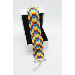 Mohawk - Peyote Bracelet Pattern, Even Peyote Pattern, Even Peyote Bracelet Pattern, Peyoted Beaded Bracelet Pattern, Peyote Beaded Pattern