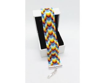 Mohawk - Peyote Bracelet Pattern, Even Peyote Pattern, Even Peyote Bracelet Pattern, Peyoted Beaded Bracelet Pattern, Peyote Beaded Pattern