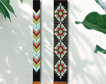 Sunset Boulevard - Loom Pattern, Beaded Bracelet Loom Pattern, Loom Bracelet Pattern, Matching Bracelet Patterns, Loom Bead Weaving, Pdf