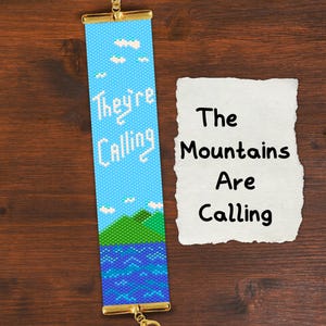 Mountains Are Calling - Peyote Mountain Pattern, Peyote Pattern, Peyote Nature Bracelet Pattern, Peyote Water Pattern, Nature Scene Pattern