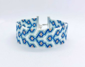 Peyote Bracelet Pattern for a Bead Bracelet / Instant Download Includes Word Chart + Bead Chart