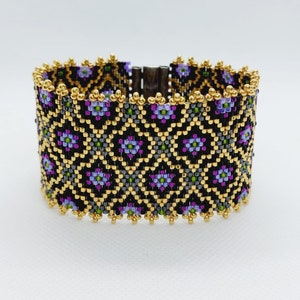 Peyote Bracelet Pattern for Bead Bracelet, Peyote Stitch Bracelet Pattern, Miyuki Delica Pattern, Even Count Peyote Bracelet Pattern, Pdf
