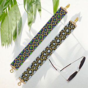 Matching Set Peyote Bracelet Pattern, Snakeskin Peyote Pattern, Even Count Peyote Bracelet Pattern, Matching Peyote Patterns, Peyote Pattern