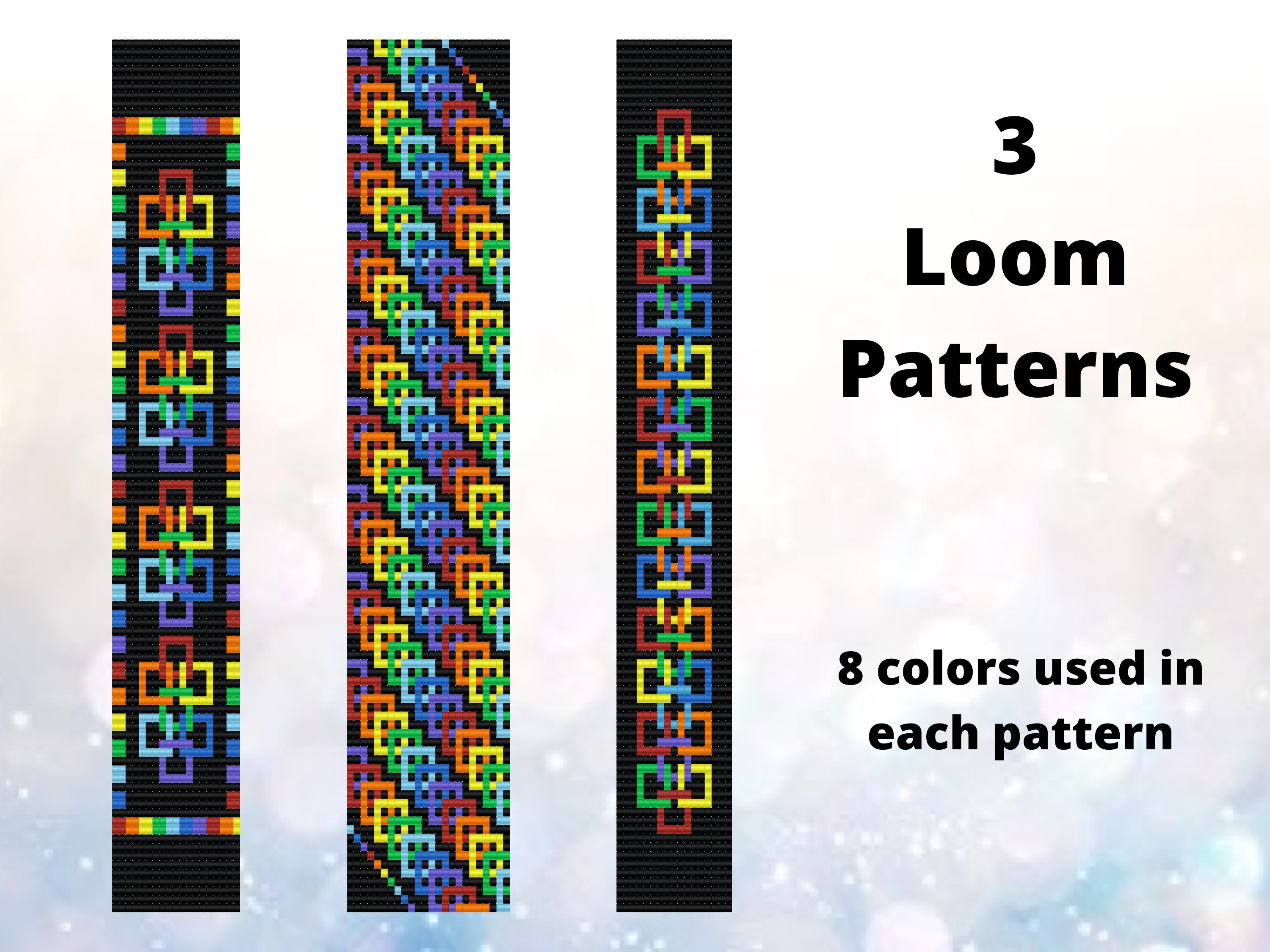 Loom Bead Pattern Rainbow Bracelet Loom Pattern Loom Etsy Loom Bead Pattern Rainbow Bracelet Loom Pattern Loom Etsy