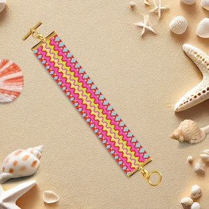 Dubai -  Peyote Pattern, Seed Bead Bracelet Pattern, Peyote Stitch Bracelet, Peyote Bracelet Pattern, Peyoted Pattern, Even Peyote