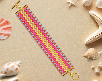 Dubai -  Peyote Pattern, Seed Bead Bracelet Pattern, Peyote Stitch Bracelet, Peyote Bracelet Pattern, Peyoted Pattern, Even Peyote
