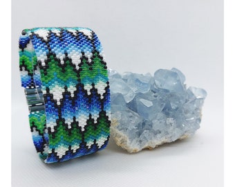 Peyote Bracelet Pattern for Bead Bracelet, Peyote Stitch Bracelet Pattern, Miyuki Delica Pattern, Even Count Peyote Bracelet Pattern, Pdf