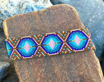 Good Vibes - Peyote Patterns, Beading Pattern, Beaded Bracelet, Seed Bead Bracelet, Miyuki Delica Peyote, Pdf Jewelry Patterns