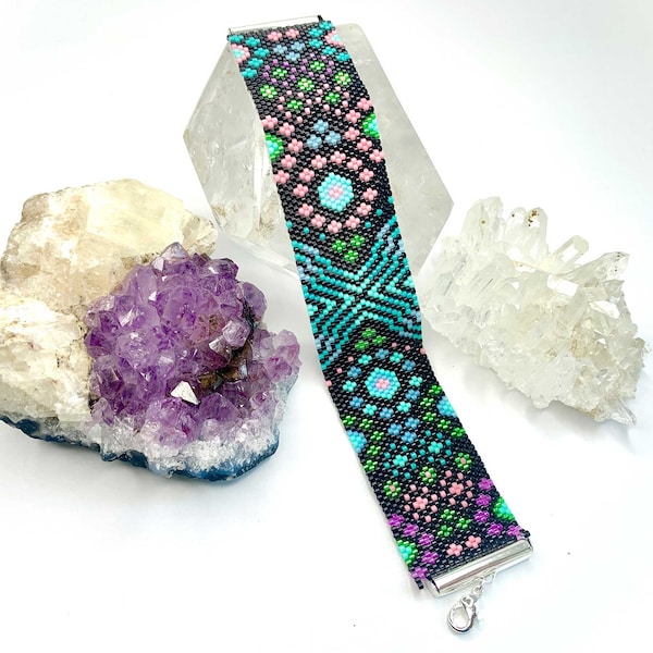 Peyote Bracelet Pattern, Peyote Beaded Bracelet Pattern, Peyote Beaded Pattern, Beaded Bracelet Pattern