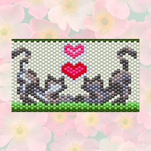 Cat Pen Wrap Muster, Pen Wrap Muster, Pen Wrap, Pen Cover Muster, Peyote Pen Cover Muster, Peyote Cat Muster, Peyote Pen Wrap, Peyote