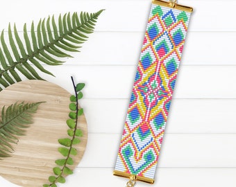 Rejuvenation Loom Armband Muster, Loom Perlenarmband Muster, Loom Bead Muster für Armband, Loom Armband Muster