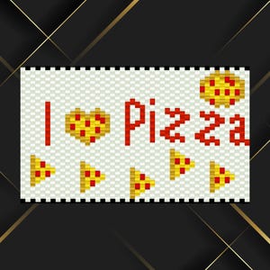 Pizza Pen Wrap Pattern, Peyote Pizza Pattern, Pen Wrap Pattern, Beaded Pen Cover Pattern, Beaded Peyote Pen Wrap, Beaded Pen Wrap Pattern
