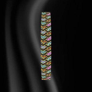 Peyote Pattern for Bead Bracelet, Peyote Bracelet Pattern, Even Count Peyote Bracelet Pattern, Instant Download Includes Word + Bead Chart