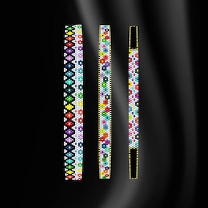 Peyoted Beaded Bracelet Pattern, Peyote Beaded Pattern, Peyote Bracelet Kit, Peyote Bracelet Pattern, Bead Pattern Bracelet, Even Peyote