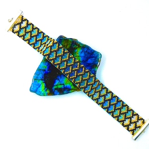 Peyote Beaded Bracelet Pattern, Peyote Beaded, Peyote Bracelet Pattern, Miyuki Delica Pattern, Even Count Peyote Bracelet Pattern, Pdf
