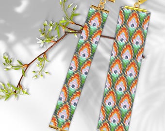 Peyoted Beaded Bracelet Pattern, Geometric Peyote Pattern, Peyote Bracelet Pattern, Peyote Pattern, Narrow Peyote Bracelet Pattern
