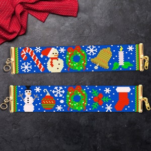 Christmas Peyote Bracelet Pattern, Even Count Peyote Bracelet Pattern, Peyote Pattern, Peyote Christmas Pattern, Peyote Pattern Bundle