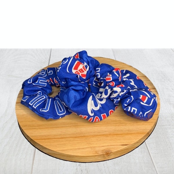 Cubs Scrunchies//matching//Chicago//custom scrunchies//mix and match//hair ties//hair accessories//fabric hair scrunchies//hair care//custom