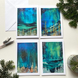 Kaartenset • Noorderlicht • encaustic • print