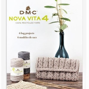 Recycled Yarn NOVA VITA 4 Metallic DMC Crochet Knitting Macramé image 9