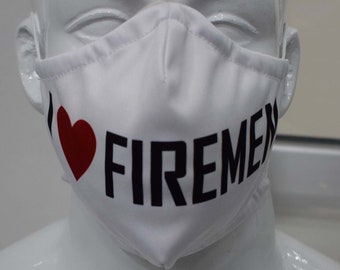 I Heart Pompiers Masque blanc