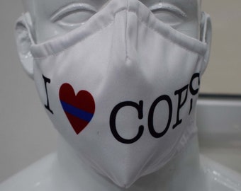 I Heart Cops Masque blanc