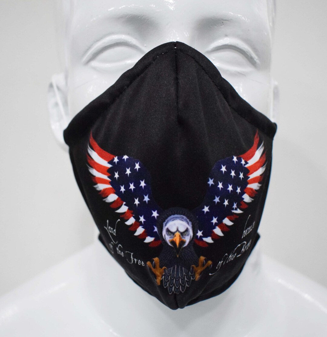Land of the Free Because of the Brave Mask - Etsy