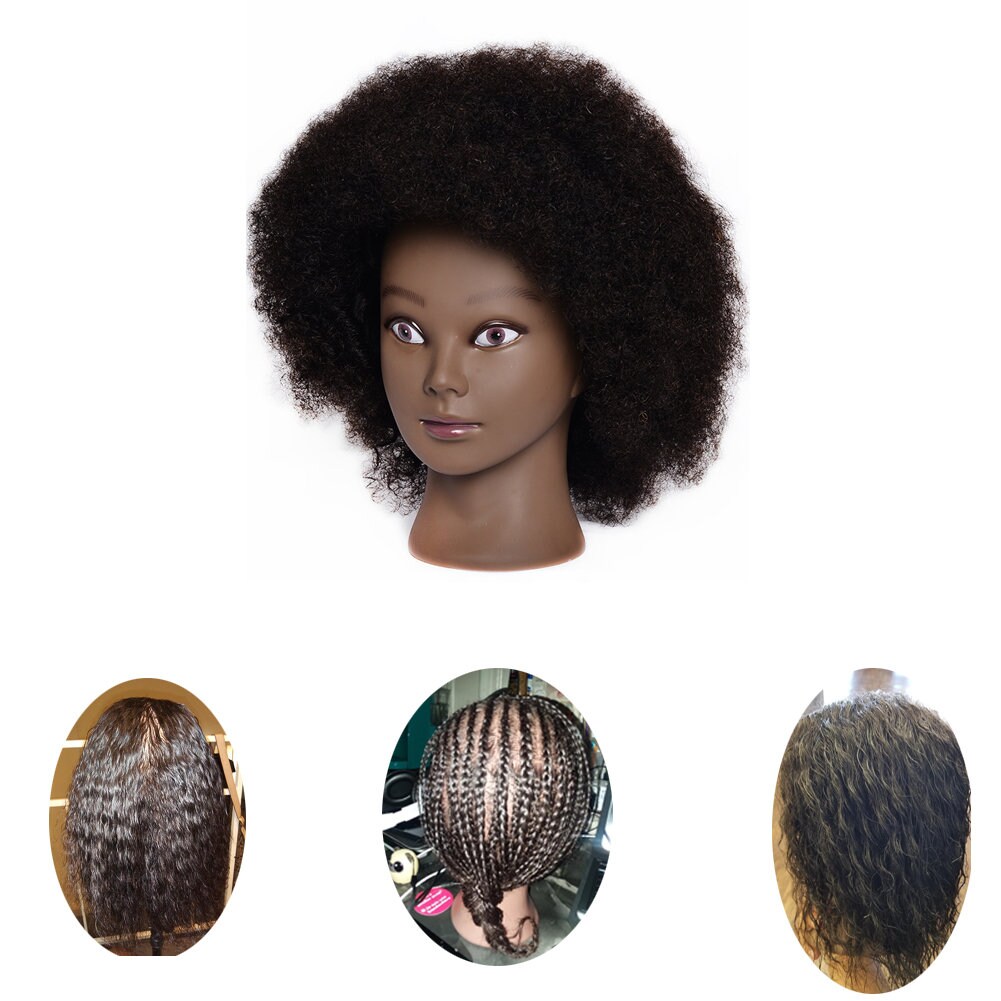 Afro Mannequin Heads for Braiding Maniquí Hair Dolls Real Human Training  Hairdresser Model Natural Women's Hairdressing Kit Wigs - AliExpress