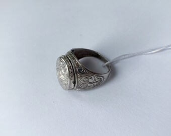 Filigree Skan/' Flower Ring 925 Sterling Silver