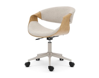 NY RETRO-stil justerbar snurrstol för kontor i beige eller svart