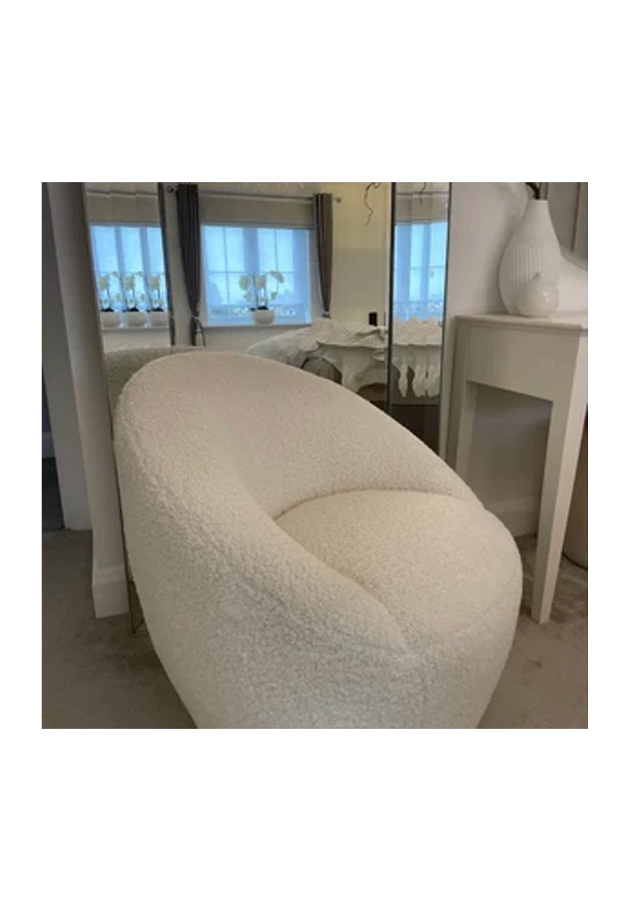 Cocoon Teddy Boucle Upholstered Snuggle Chair Occasional Chair